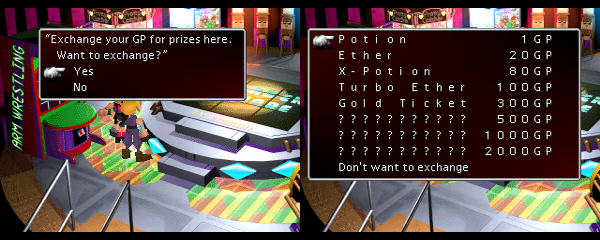 final fantasy vii wonder square gp exchange menu