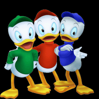 kingdom hearts character Huey, Dewey, and Louie